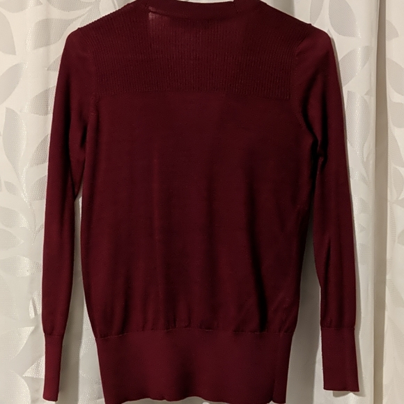 Loft Maroon button up cardigan - Picture 3 of 4